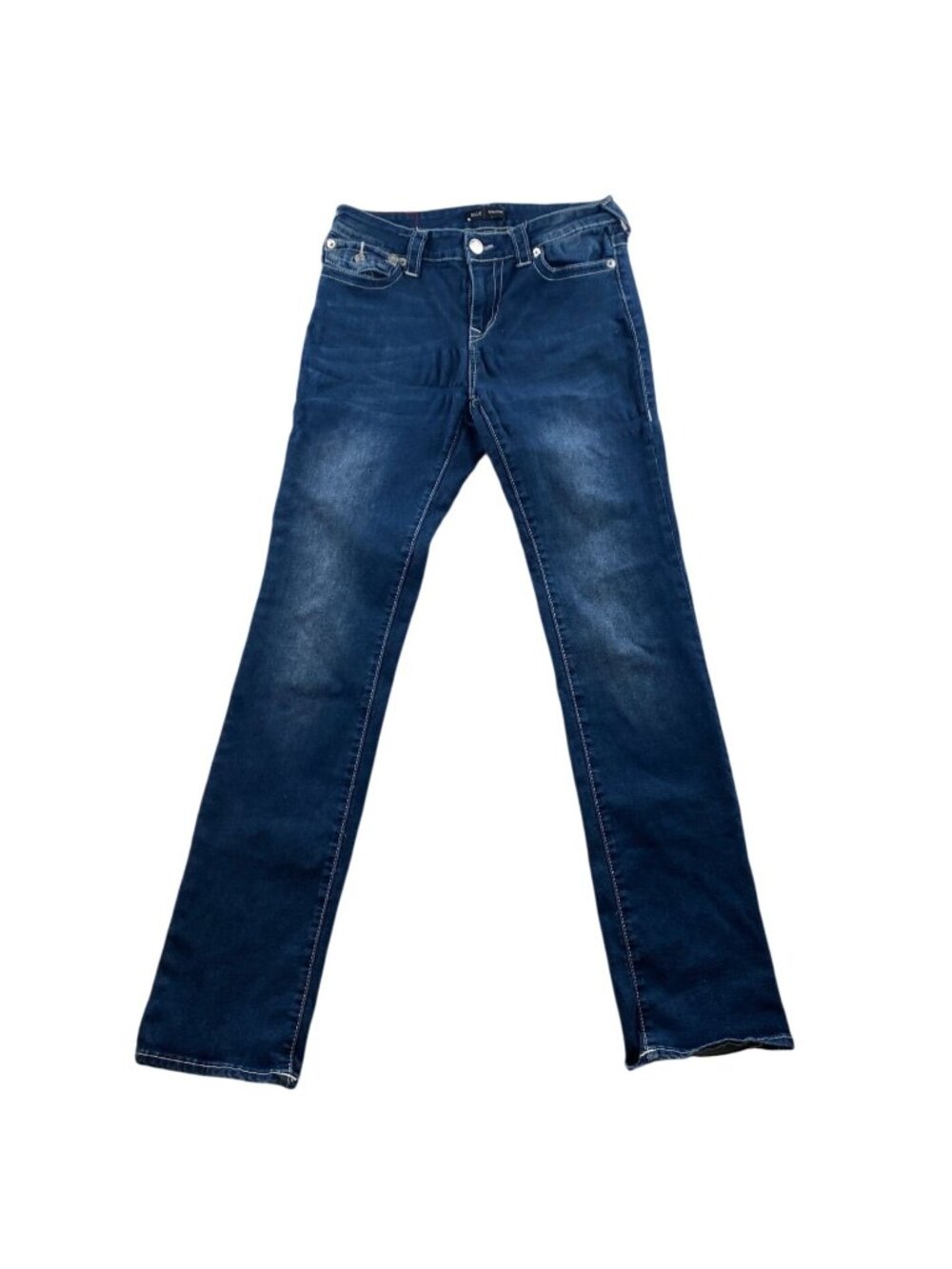 True Religion Billie Jeans Womens 30 Blue Denim Mid Rise Straight Leg Ankle